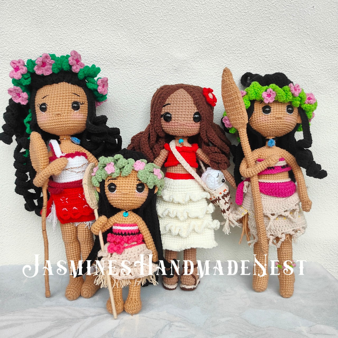 Festive Ocean Girl Crochet Doll – Handmade Amigurumi Plush Toy, Tropical Island Inspired Soft Doll, Holiday Gift for Kids, Nursery Decor, Collectible Softie