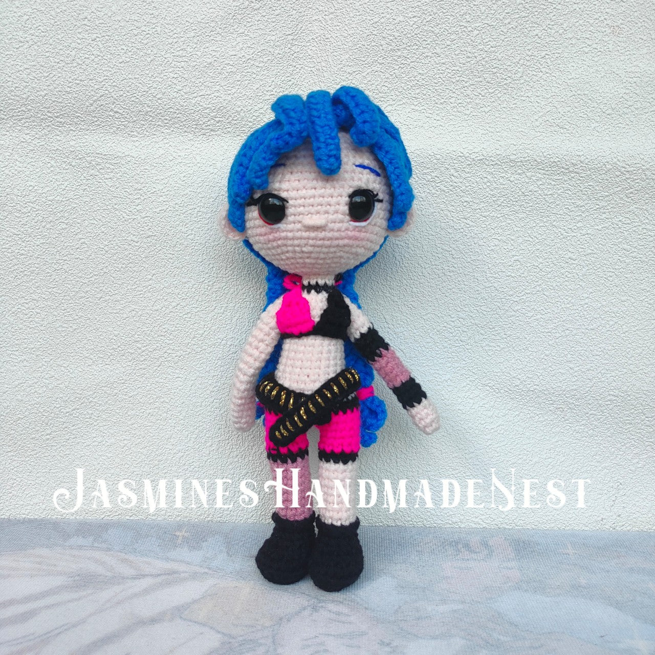 Handmade Crochet Playful Doll – Colorful Amigurumi Plush, Cute Punk Character Toy, Soft Collectible Gift for Kids & Adults