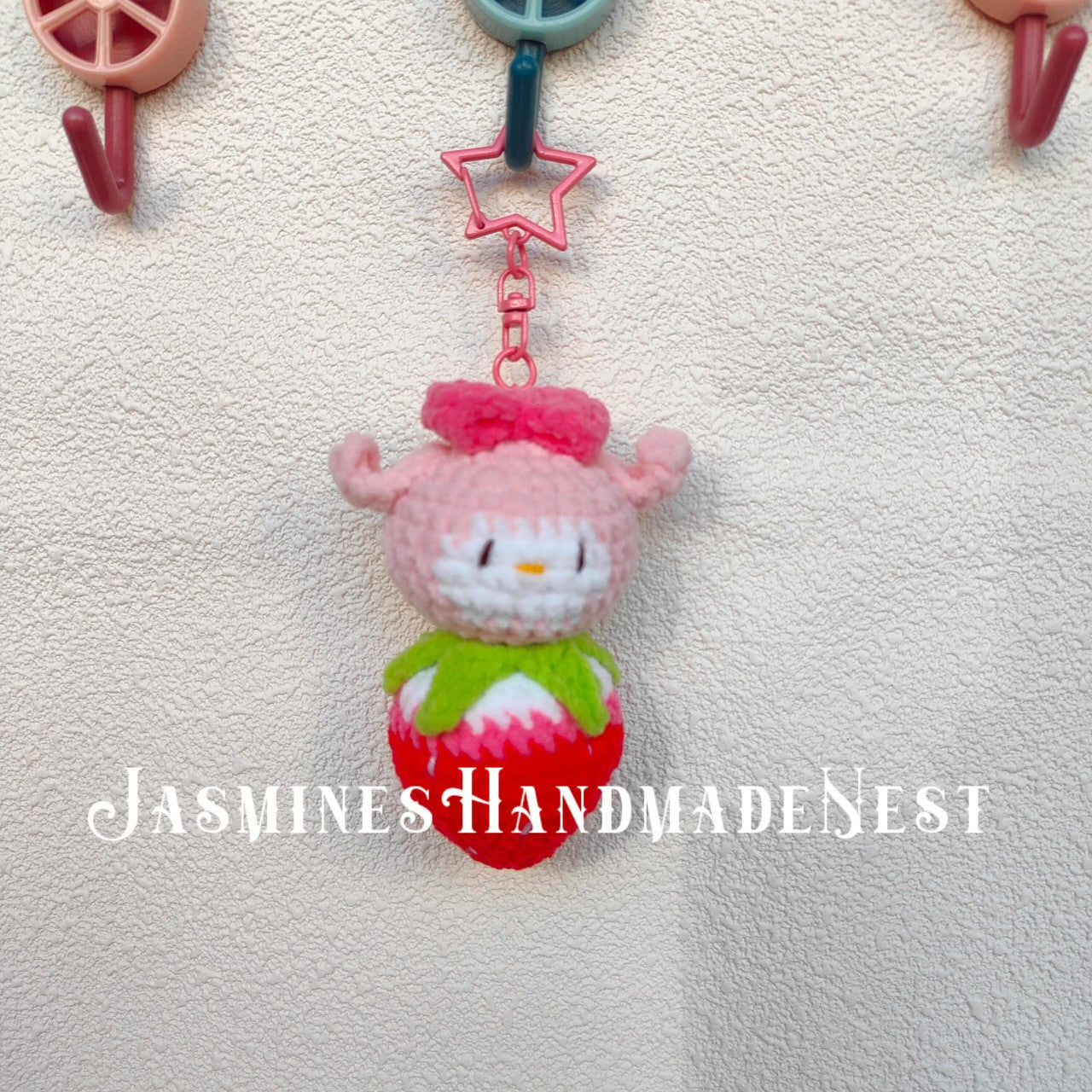 Handmade Crochet Strawberry Animal – Cute Amigurumi Plush, Mini Fruit Toy, Soft Collectible Gift for Kids & Adults