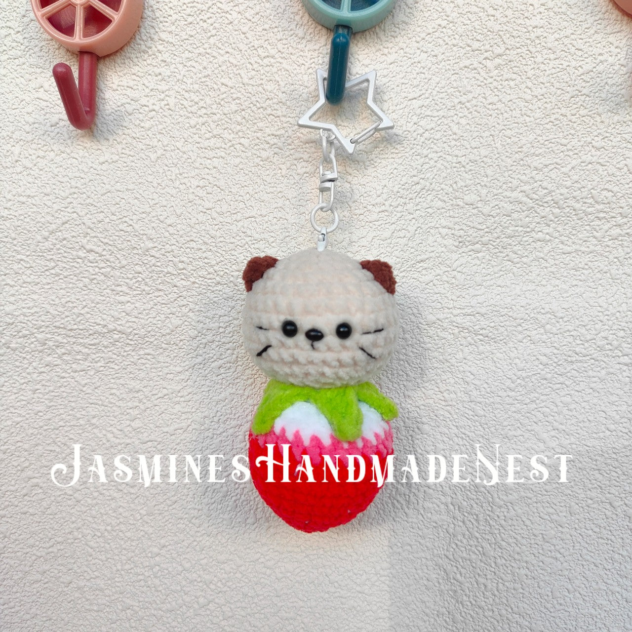 Handmade Crochet Strawberry Animal – Cute Amigurumi Plush, Mini Fruit Toy, Soft Collectible Gift for Kids & Adults