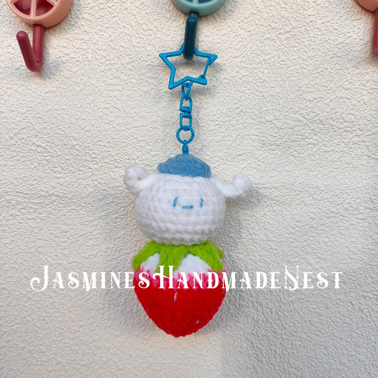 Handmade Crochet Strawberry Animal – Cute Amigurumi Plush, Mini Fruit Toy, Soft Collectible Gift for Kids & Adults