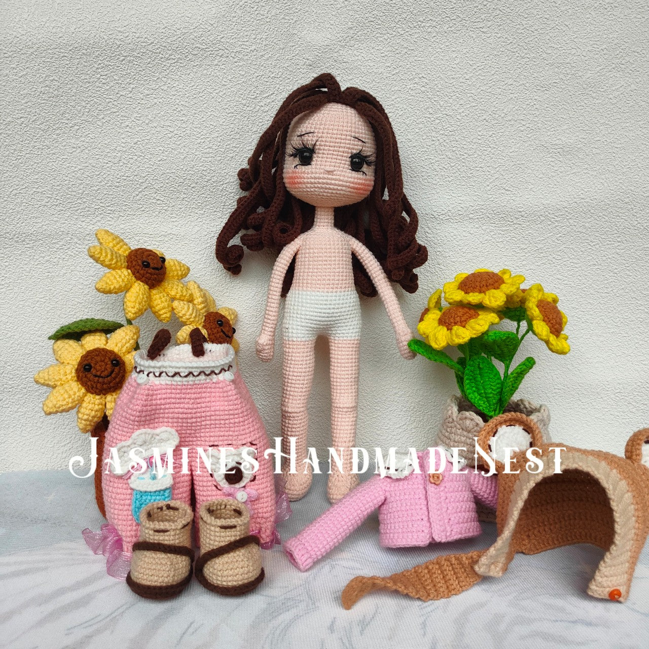 Lulu Holiday Edition – Handmade Crochet Plush Doll, Festive Soft Toy Gift for Kids, Cute Amigurumi Room Decor, Perfect for Christmas or Seasonal Display