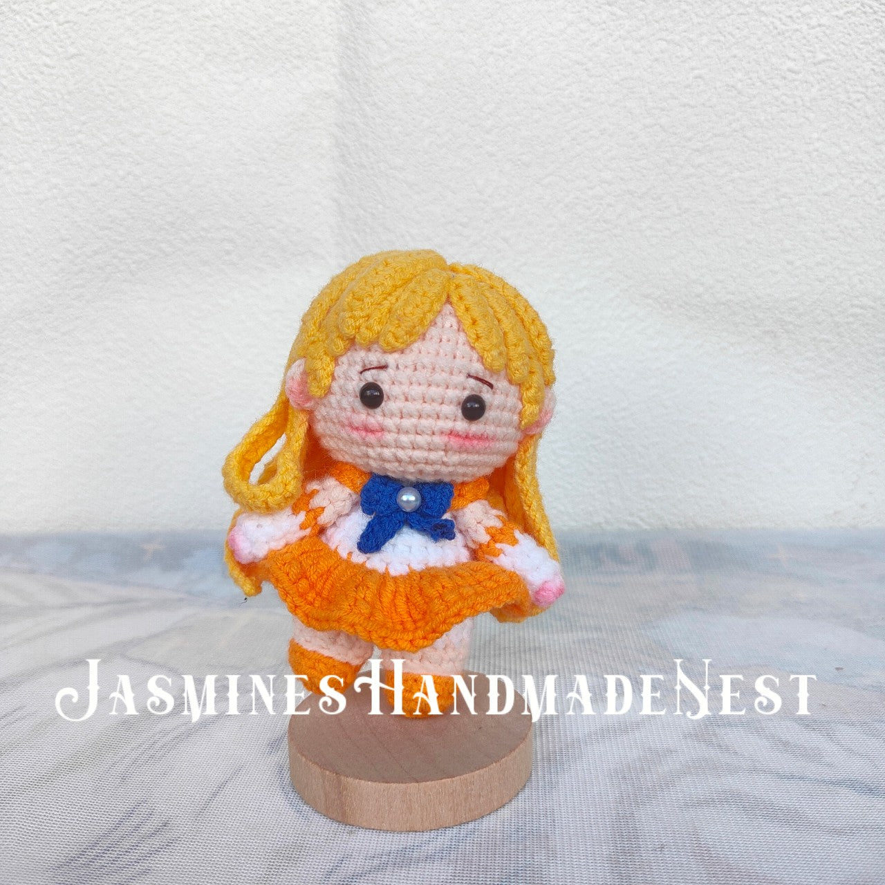 Handmade Crochet Cute Girl Doll – Amigurumi Mini Plush, Soft Adorable Collectible Toy for Kids & Adults, Handmade Home Decor
