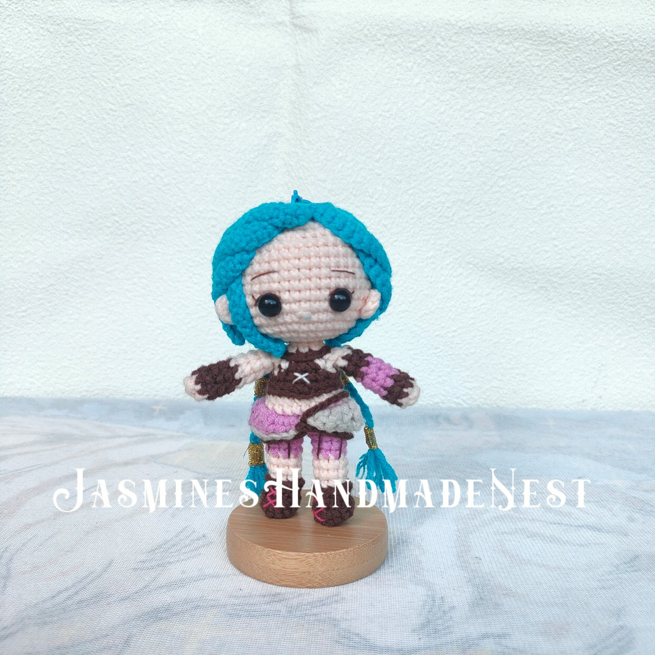 Handmade Crochet Playful Doll – Colorful Amigurumi Plush, Cute Punk Character Toy, Soft Collectible Gift for Kids & Adults