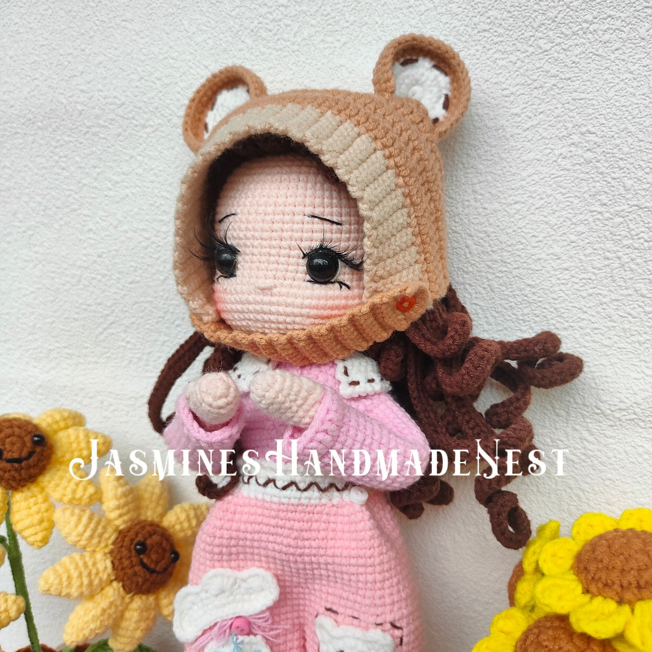 Lulu Holiday Edition – Handmade Crochet Plush Doll, Festive Soft Toy Gift for Kids, Cute Amigurumi Room Decor, Perfect for Christmas or Seasonal Display