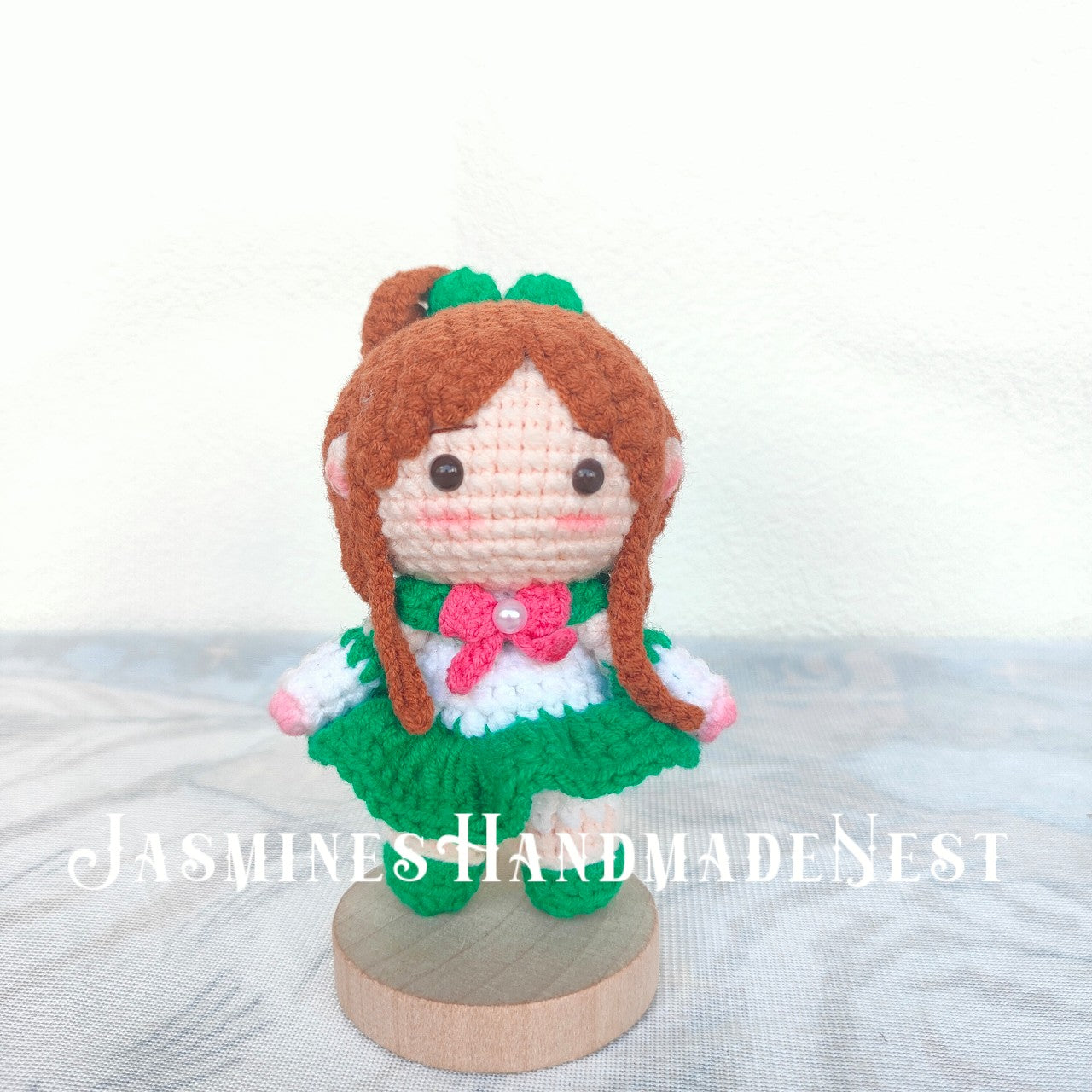 Handmade Crochet Cute Girl Doll – Amigurumi Mini Plush, Soft Adorable Collectible Toy for Kids & Adults, Handmade Home Decor