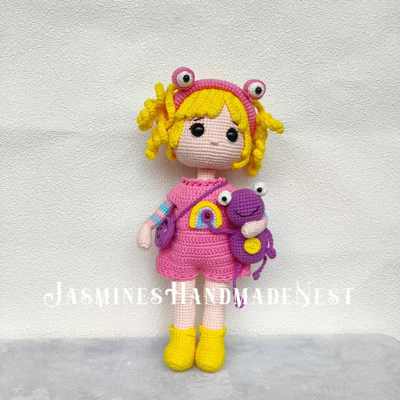 Cute Frog Girl Plush – Handmade Crochet Dolls in Frog Outfits, Multiple Styles Available, Soft Amigurumi Toy, Whimsical Gift for Kids or Collectors