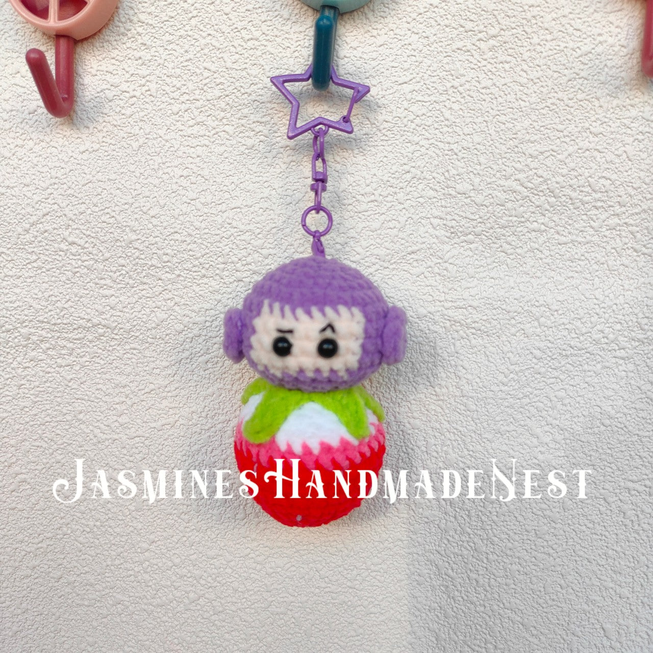 Handmade Crochet Strawberry Animal – Cute Amigurumi Plush, Mini Fruit Toy, Soft Collectible Gift for Kids & Adults