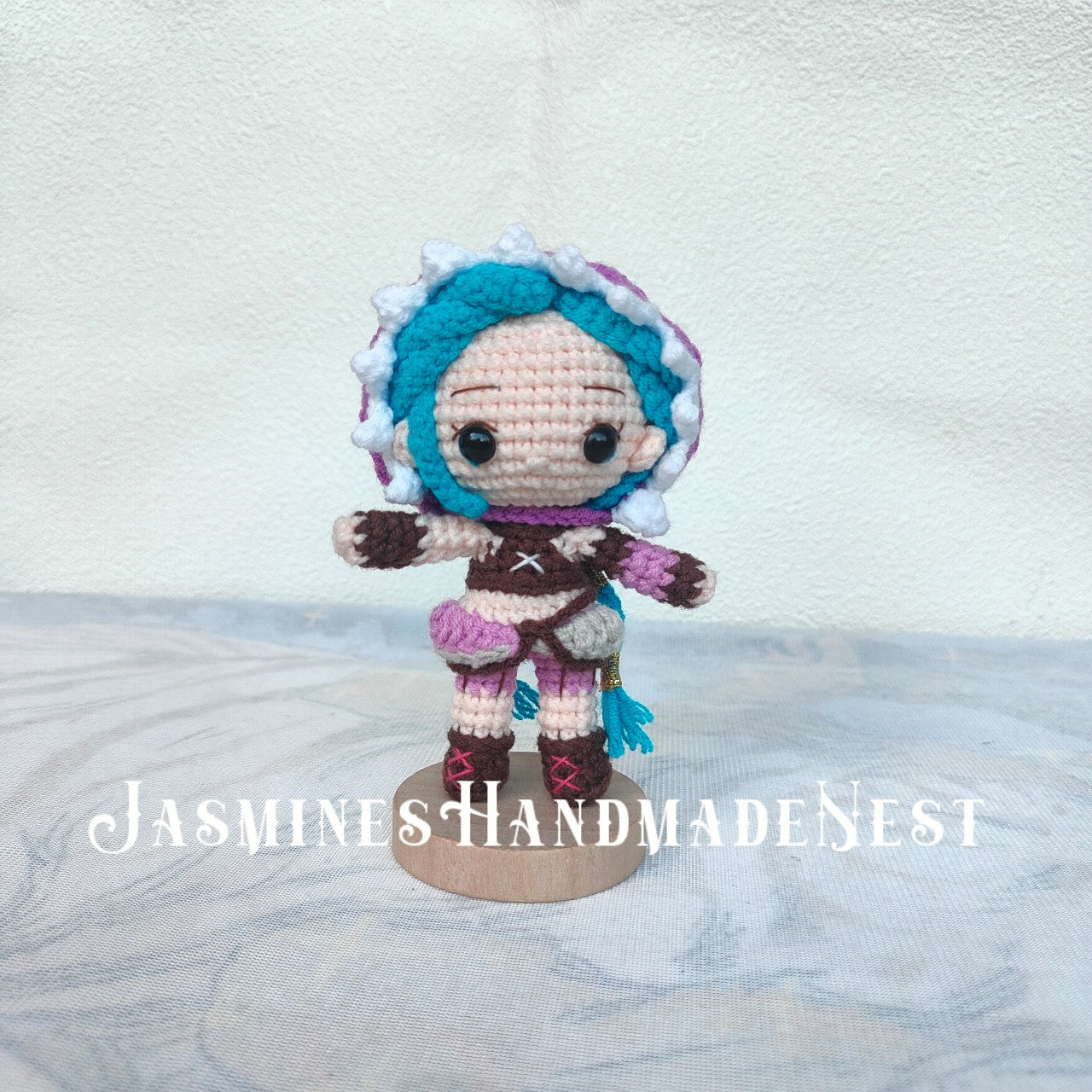 Handmade Crochet Playful Doll – Colorful Amigurumi Plush, Cute Punk Character Toy, Soft Collectible Gift for Kids & Adults