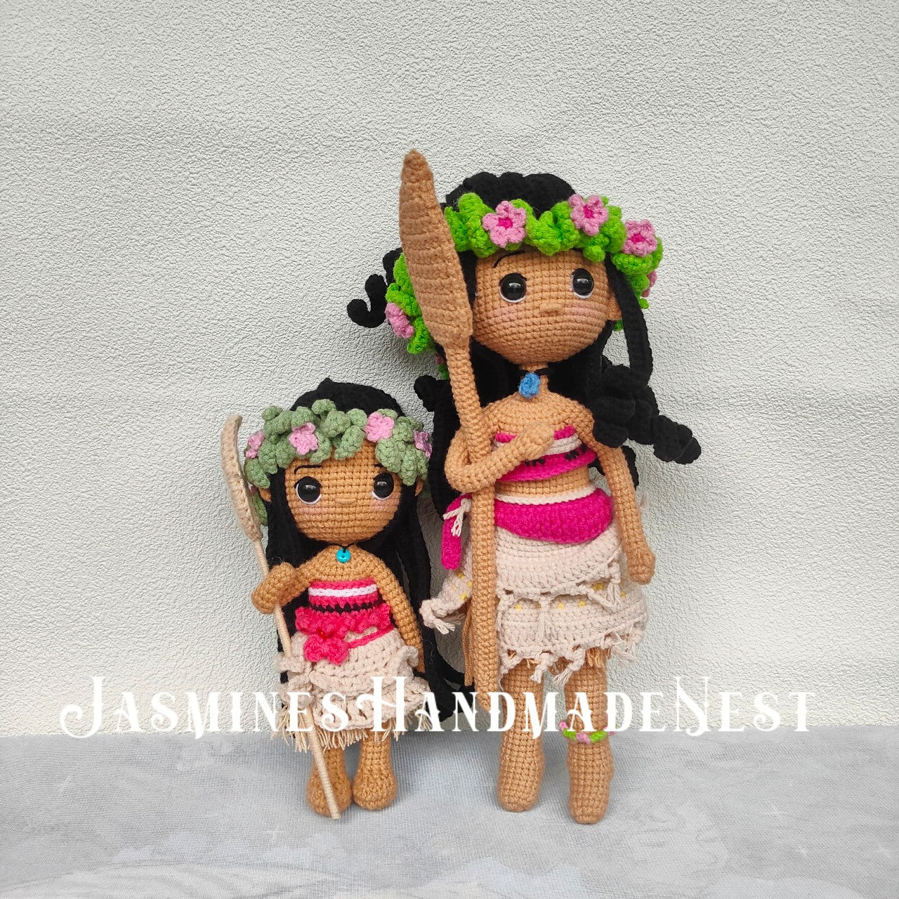 Festive Ocean Girl Crochet Doll – Handmade Amigurumi Plush Toy, Tropical Island Inspired Soft Doll, Holiday Gift for Kids, Nursery Decor, Collectible Softie