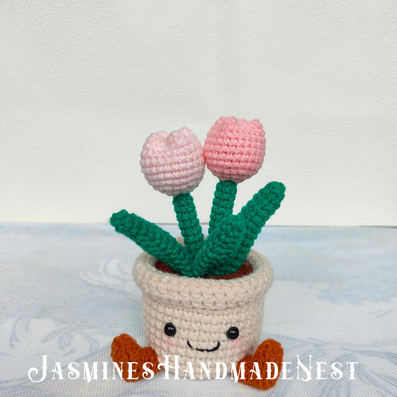 Handmade Crochet Potted Flower – Soft Amigurumi Plant Decor for Home or Office, Cute Tabletop Yarn Flower, Unique Gift for Plant Lovers, Eco-Friendly Fiber Art