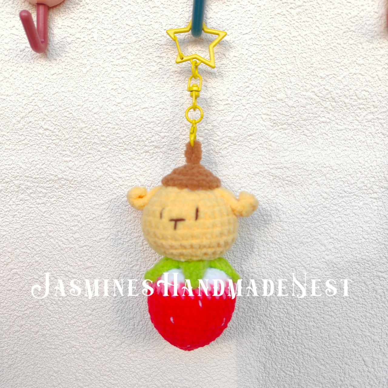 Handmade Crochet Strawberry Animal – Cute Amigurumi Plush, Mini Fruit Toy, Soft Collectible Gift for Kids & Adults