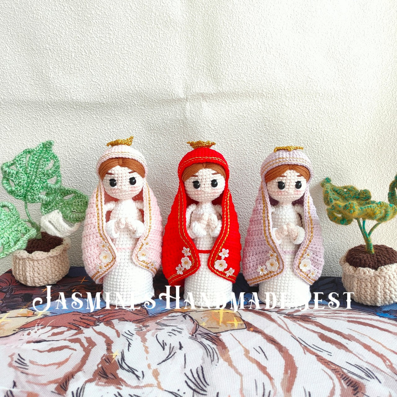 Cute Nun Dolls – Handmade Crochet Plush Toys in Multiple Styles, Soft Amigurumi Characters, Whimsical Gifts or Shelf Decor for Kids & Collectors