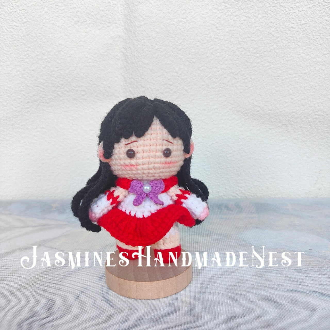 Handmade Crochet Cute Girl Doll – Amigurumi Mini Plush, Soft Adorable Collectible Toy for Kids & Adults, Handmade Home Decor