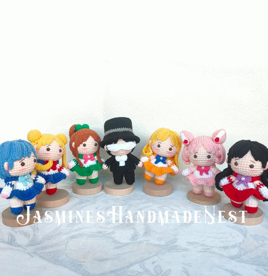 Handmade Crochet Cute Girl Doll – Amigurumi Mini Plush, Soft Adorable Collectible Toy for Kids & Adults, Handmade Home Decor